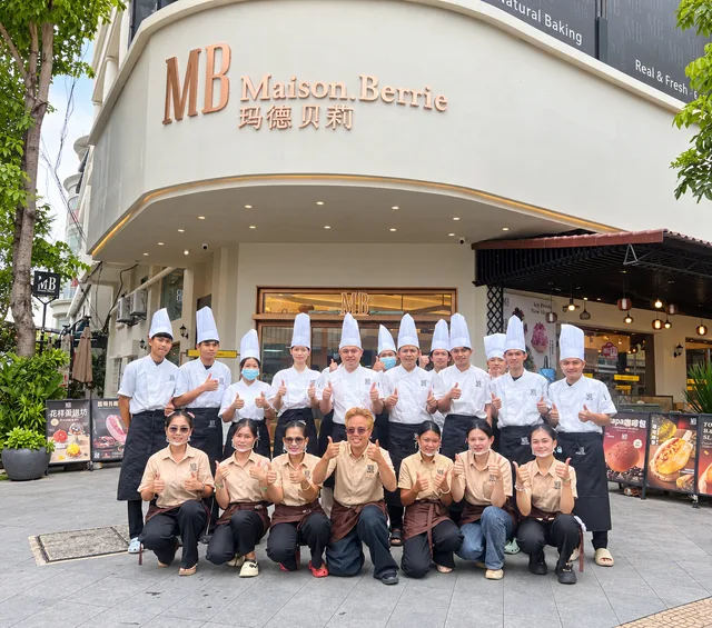 The Maison Berrie bakery team outside the store